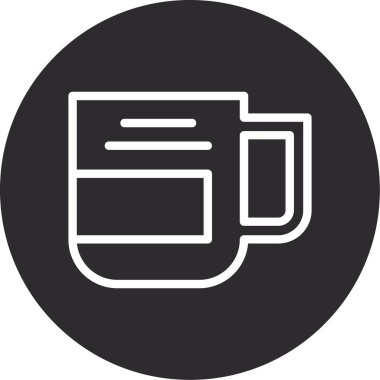 Taslak biçiminde fincan kahve bardağı simgesi