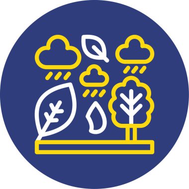 yağmur ikonu vektör illüstrasyonu