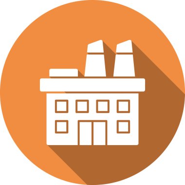 Fabrika. Web simgesi basit illüstrasyon