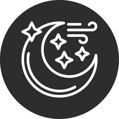 Ay. Web simgesi basit illüstrasyon