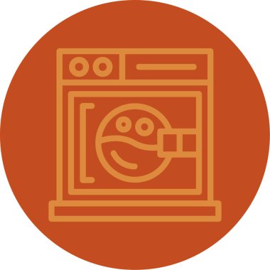 Bir fırın simgesinin vektör illüstrasyonu