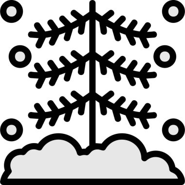 Ağaç. Web simgesi vektör illüstrasyonu