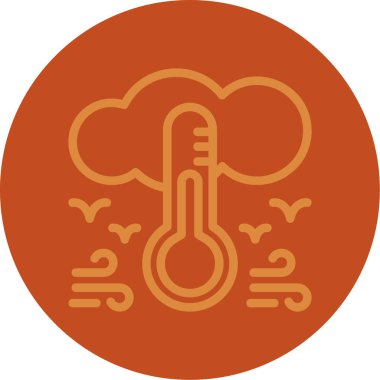 termometre simgesi vektör illüstrasyonu