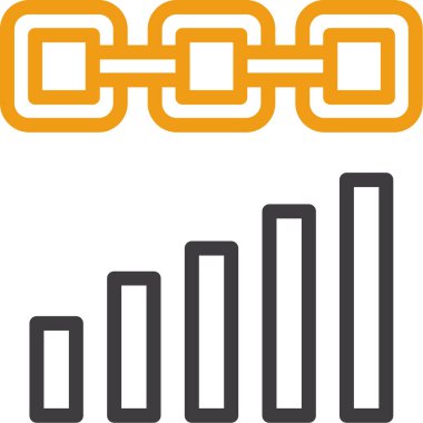 bar çizelgesi simgesi seti. Düz stil vektör çizimi. beyaz renk arkaplanı