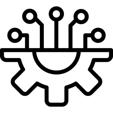 Robot simgesinin vektör illüstrasyonu