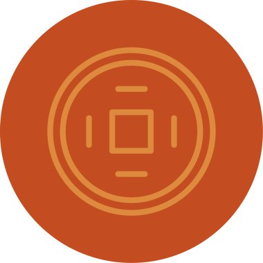 Kırmızı ve beyaz simgenin vektör illüstrasyonu