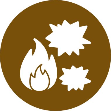 Bir ateş simgesinin vektör illüstrasyonu