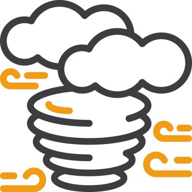 Dosyalanmış özet biçiminde bulut fırtınası hava simgesi