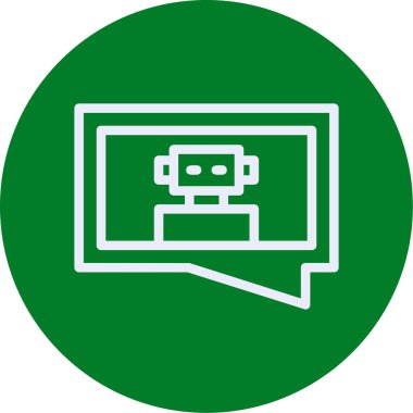 Konuş. Web simgesi basit illüstrasyon