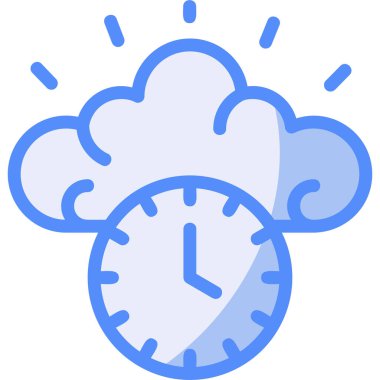 Bulutlu hava ikonu. Web için hava vektörü simgelerinin basit gösterimi