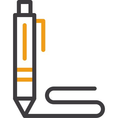 kalem ve kalem ikonu vektör çizimi