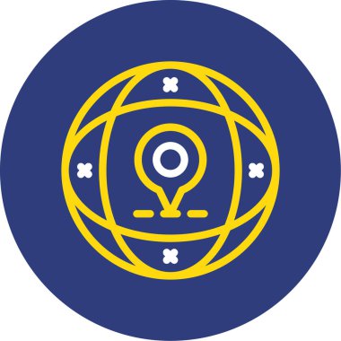 pusula simgesi, vektör illüstrasyonu