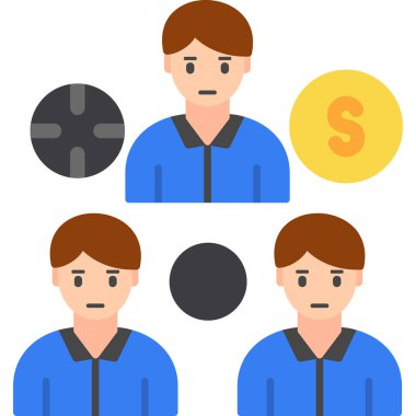 İş ikonu. düz renk vektör tasarımı.