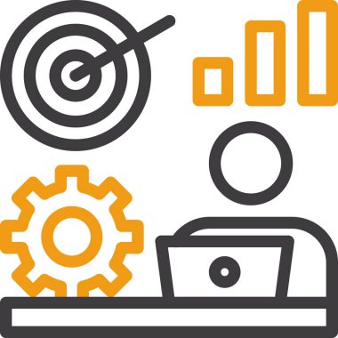 Analiz işi analiz simgesi - taslak biçimi