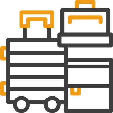 bagaj simgesi, vektör illüstrasyonu