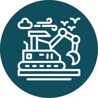 Robotik kol simge vektör çizim