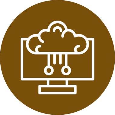 Bulut. Web simgesi basit illüstrasyon