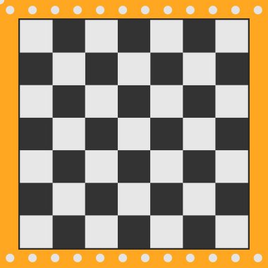 Satranç tahtası oyunu, vektör illüstrasyonu