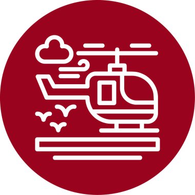 Modern b 'nin vektör illüstrasyonu simge helikopterinden yoksun