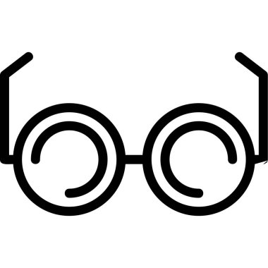 gözlük simgesi, vektör illüstrasyonu