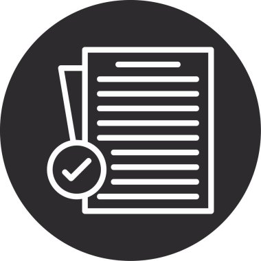 Kontrol listesi simgesi vektör illüstrasyonu