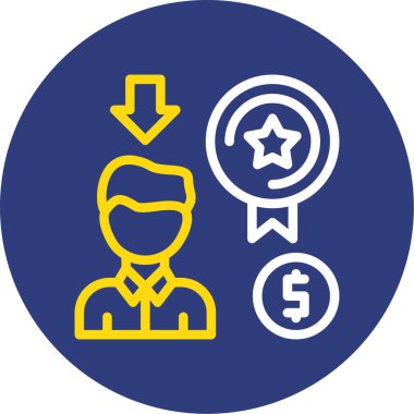 İş ve finans simgesinin vektör illüstrasyonu