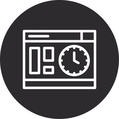 Saat. Web simgesi basit illüstrasyon