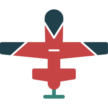 Uçak. Web simgesi basit tasarım