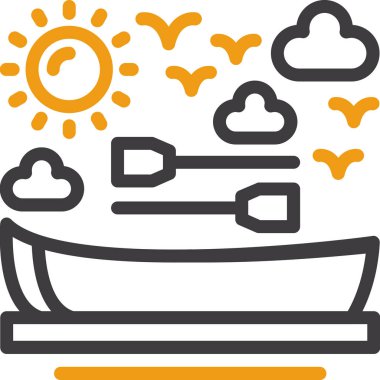 Tekne. Web simgesi basit illüstrasyon