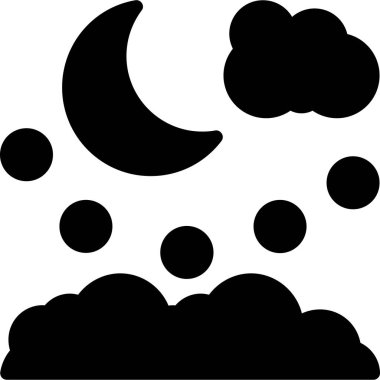 gece ay gecesi simgesi katı bir şekilde