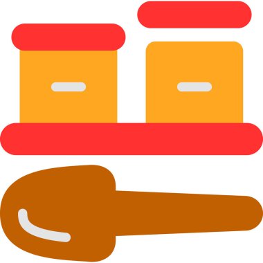 Ekmek fırını simgesi düz stil