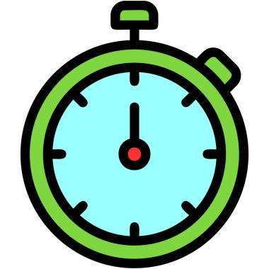 saat simgesi, vektör illüstrasyonu