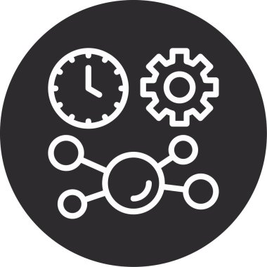 Zaman İzleme Ters, Vektör İllüstrasyonu