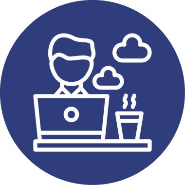 Bulut. Web simgesi basit illüstrasyon