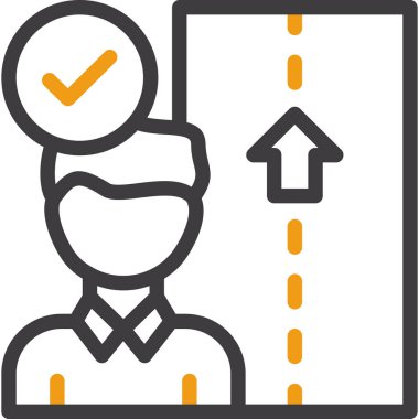 Simge, vektör illüstrasyonunu kontrol et