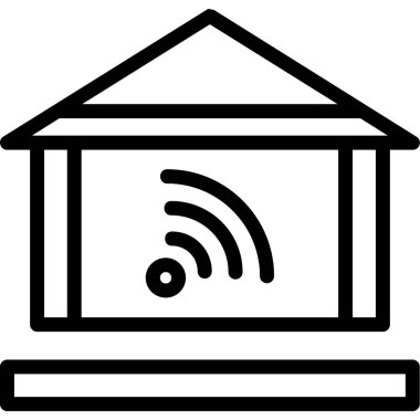 Kablosuz. Web simgesi basit illüstrasyon