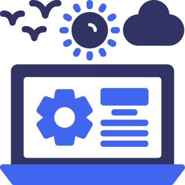 Düz biçimli bulut veri simgesi