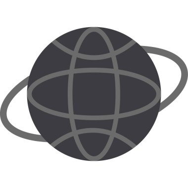 Dünya gezegeni simgesi, basit vektör illüstrasyonu