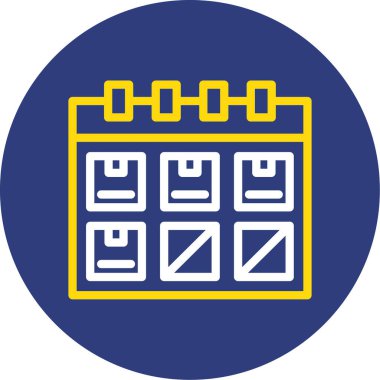 Takvim vektör simgesi modern illüstrasyon