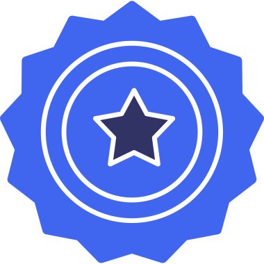 Madalya ikonu. Web için yıldız vektör simgelerinin basit illüstrasyonu