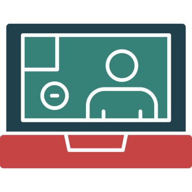 çevrimiçi konferans vektör simgesi