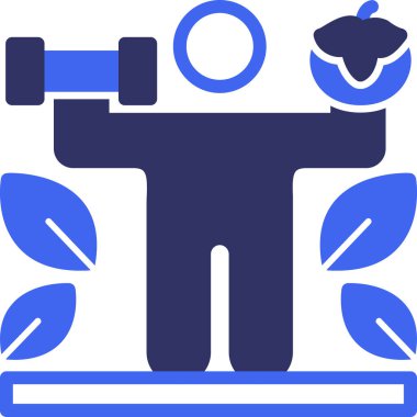 Sağlıklı bir yaşam tarzı. Basit tasarım.