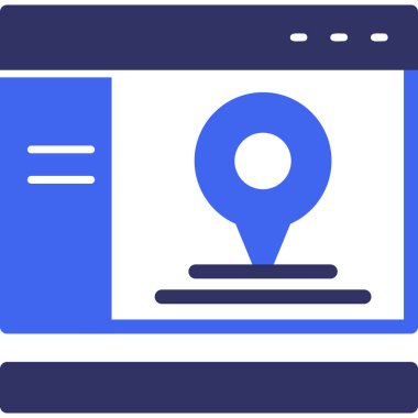 konum. Web simgesi basit illüstrasyon