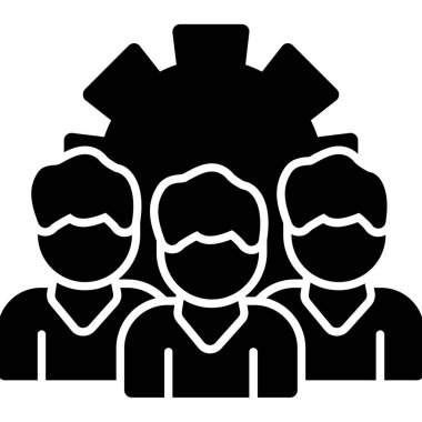 insanlar takım vektör çizgisi simgesi