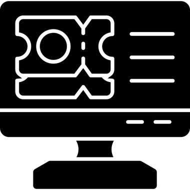 bilgisayar izleme simgesi, vektör illüstrasyonu