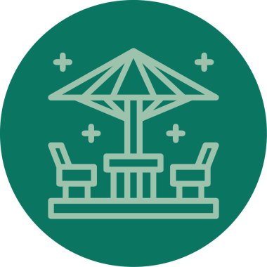 Bir ağaç simgesinin vektör illüstrasyonu