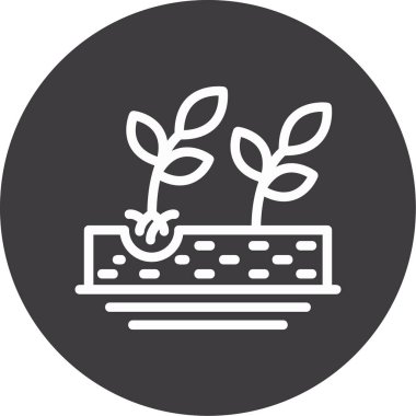 Bitki. Web simgesi basit illüstrasyon