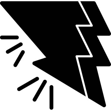 Şimşek simgesi vektör illüstrasyonu