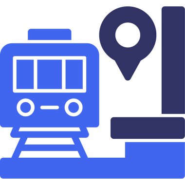 Tren simgesinin vektör illüstrasyonu