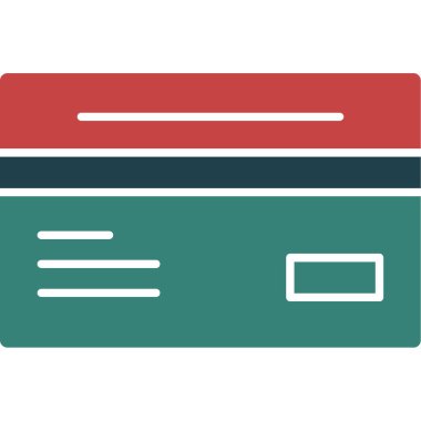 Kredi kartı simgesi, vektör illüstrasyonu